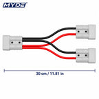 30-50cm 1-to-2 Anderson Connector Y Splitter Cable for RV, ATV, UTV, Tractors and Agricultural Machinery