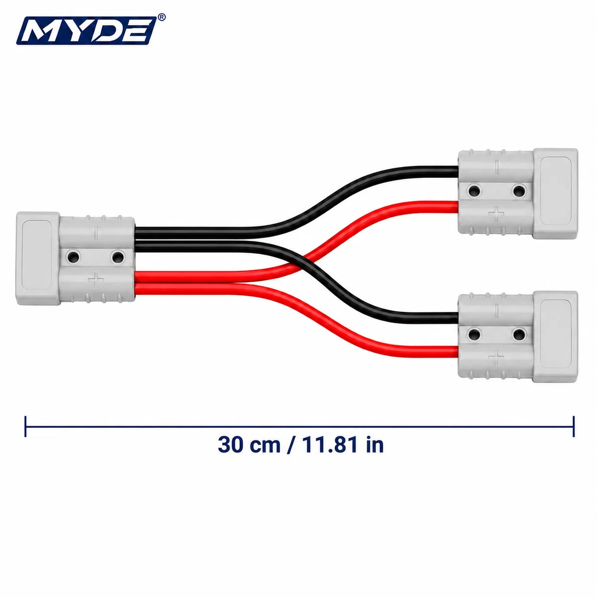 30-50cm 1-to-2 Anderson Connector Y Splitter Cable for RV, ATV, UTV, Tractors and Agricultural Machinery