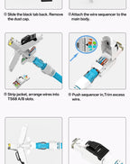BYXGD Cat6A Tool-Free RJ45 Connector No-Crimp Reusable Ethernet Plug for Network Quick-Connect Easy Install Buy 3+ Get Free Gift