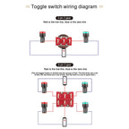 5PCS 3Pin C-NO-NC Reset Latching Toggle Switch Automatic return Push Button (ON)-OFF 5A125V/2A250V 6mm Mini Toggle Switches