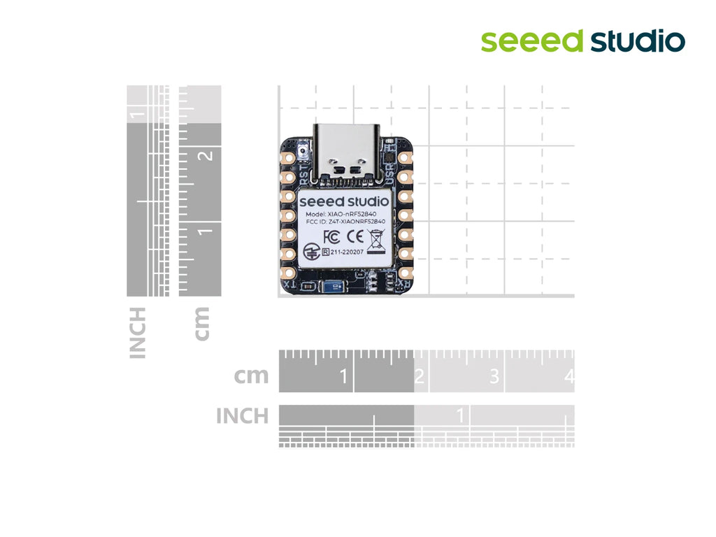 Seeed Studio XIAO BLE nRF52840 Wireless Seeeduino Arduino Development Board CircuitPython Micropython Bluetooth5.4 with Antenna