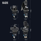 16mm Key Rotary Knob Push Button Switch 2 3 Positions Latching Self Lock Round Square Selector Start Up Power Switch 3/6 Pins