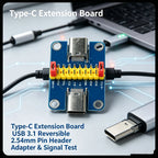 Type-c Male To Female Usb 3.1 Test Pcb Board Adapter Module 2.54mm Type C Connector Socket Data Line Wire Cable Transfer