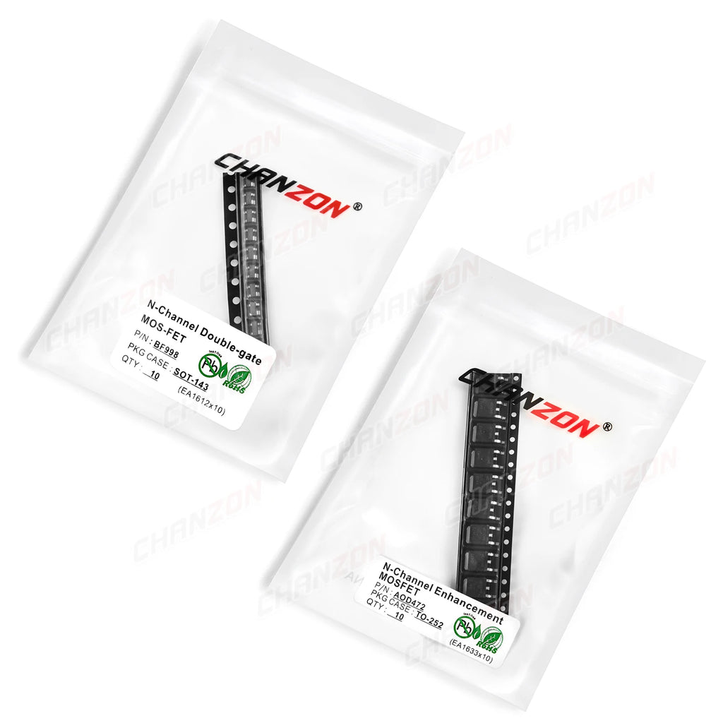 10PCS SOT-143 TO-252 BF998 AOD452 AOD472 AOD409 MJD122 P-Channel N-Channel Enhancement Double-gate Mosfet Darlington Transistor
