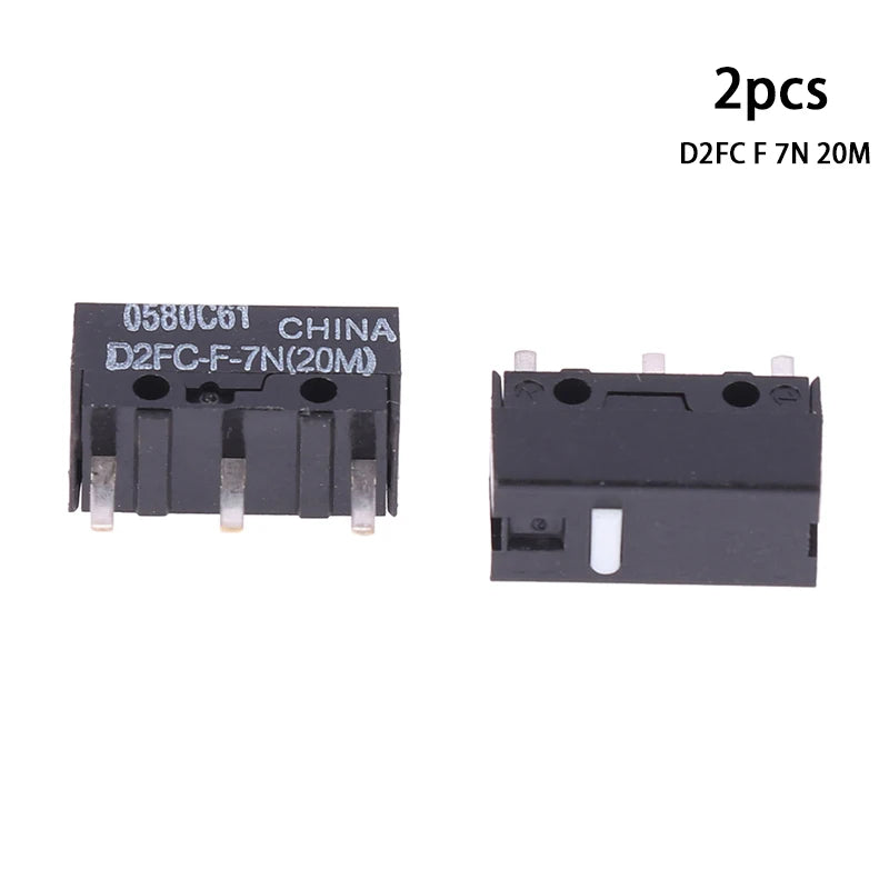 New 2pcs Mouse Micro Switch D2FC-F-7N 10M 20M of D2FC-F-K(50M) -RZ D2F D2F-01 D2F-01F D2F-L D2F-01L D2F-FL D2F-F-3-7