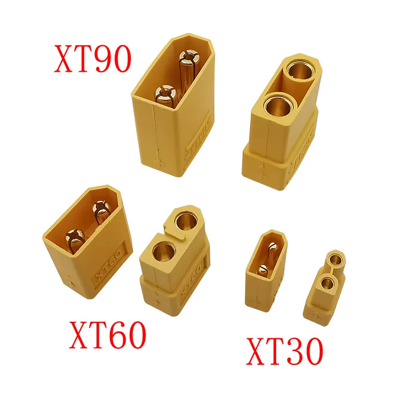 5 Pairs XT30 / XT60 / XT90 Bullet Connector Plug Male Female XT-30 XT-60 XT-90 Connectors Power Plugs for RC Lipo Battery Drone