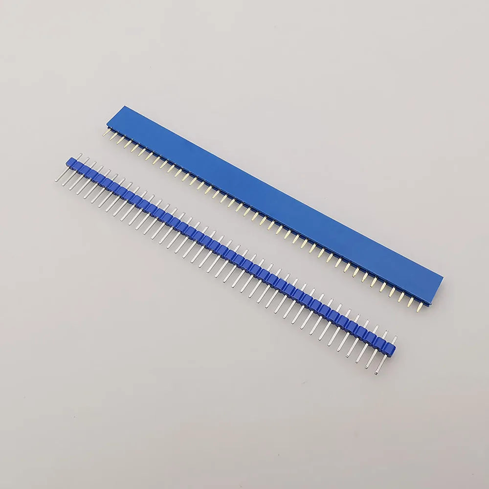 10Pair Single Row Pin Female Header Socket Pitch 2.54mm 40 Pins Connector 1x40P DIP Male Plug Header PCB Board Strip for Arduino