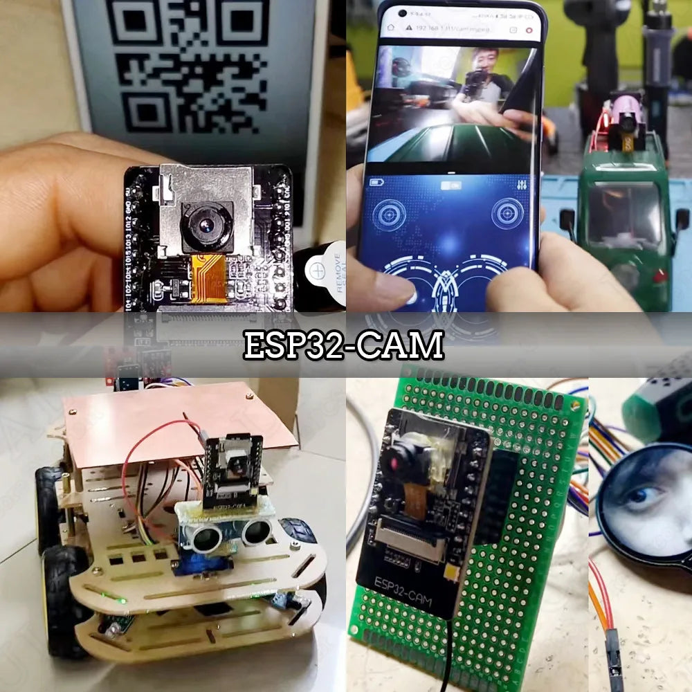 OV2640 ESP32-Cam Set with DVP 24pin Camera 66 120 160 Degree 850nm Night Vision 2MP 2.4 GHz 8MB PSRAM Wireless Bluetooth Module