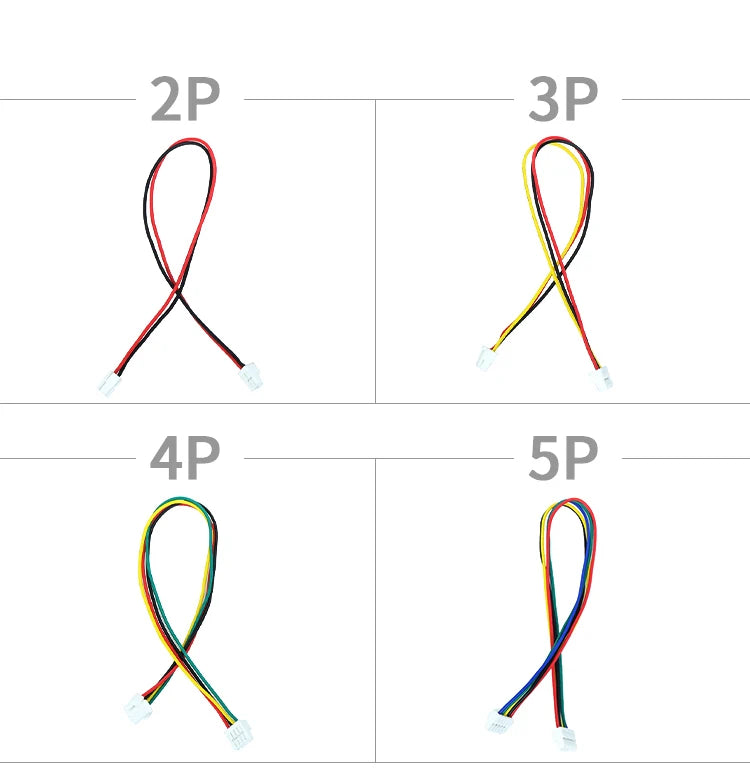 10pcs GH1.25 15/30/50/100cm Single/Double Side Terminal Crimped with Lock JSTA1257 2P-12P 1571# 28AWG Electronic Wire Cable