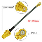 10cm/20cm/30cm U.FL Switch SMA Male Female Jack Pigtail Cable 1.37mm for PCI WIFI Card Wireless Router