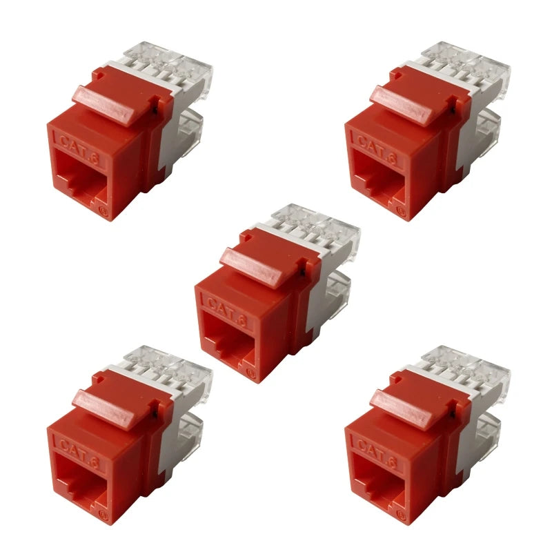 Cat6 RJ45 Keystone Jacks Module Connector Ethernet for Wall Plate Patch Panel 54DB
