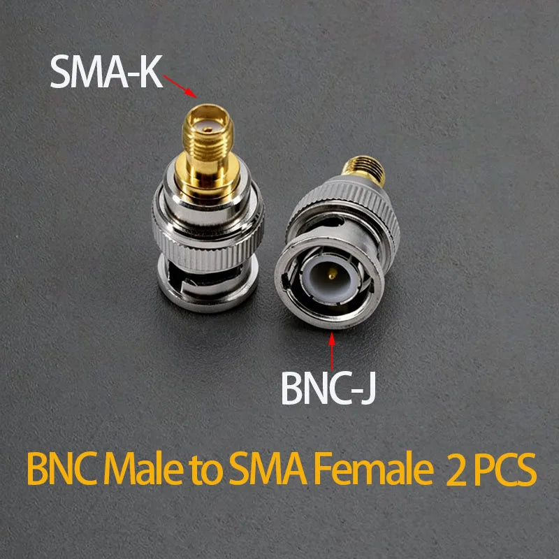 2PCS/1Set BNC to SMA Male/Female Connectors Adapter for Wireless LAN Devices Coaxial Cable WiFi or Handheld Radios