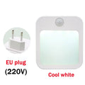 Motion Sensor LED Night Lights EU Plug Dimmable Cabinet Light for Baby Bedside Bedroom Corridor Wireless Night Lamp Lighting