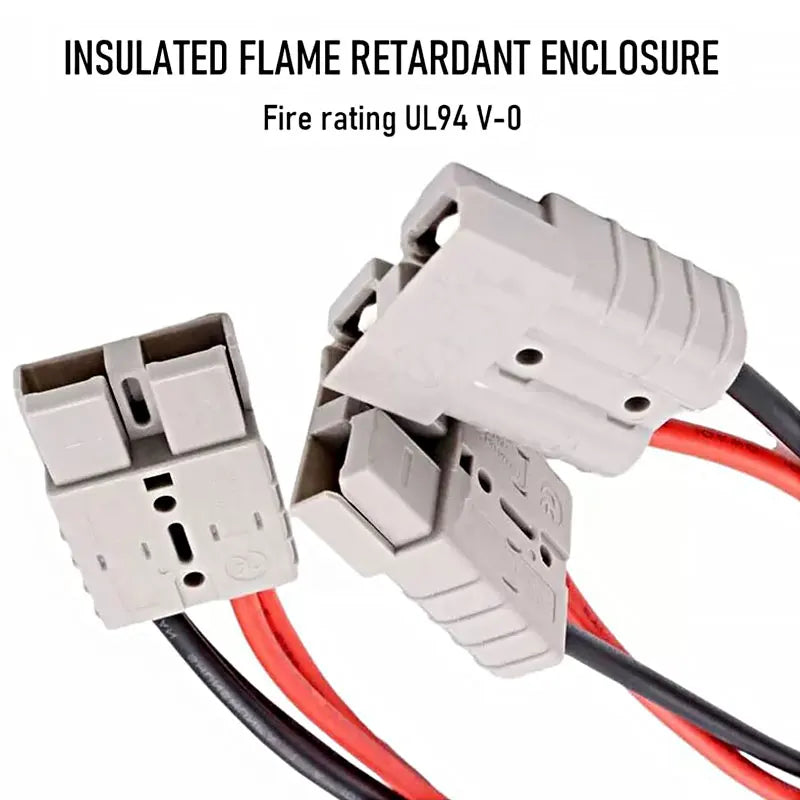 1pc Adapter 50A For Anderson Plug Connector Double Y Adapter 4mm Car Cable 4 Square Wires 30cm For Forklifts Stackers Vehicles