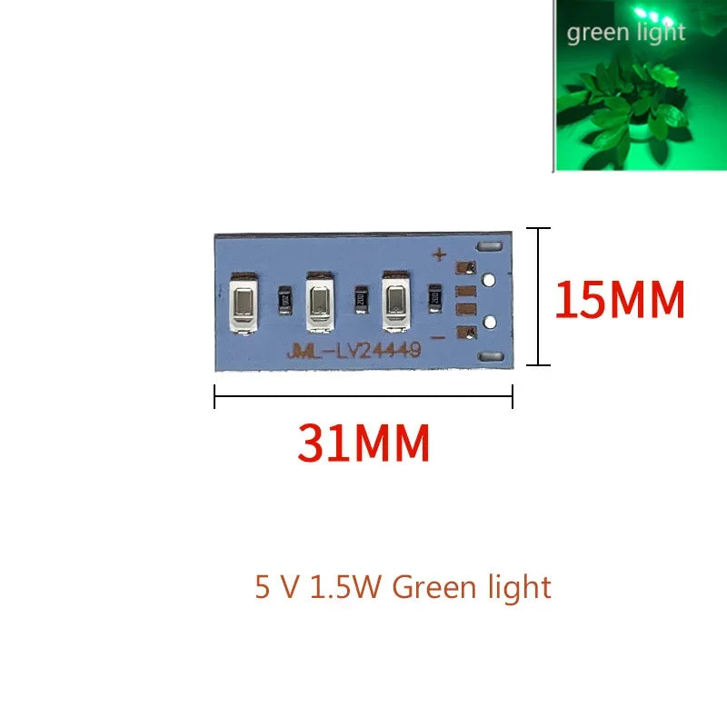New 10pcs High Brightness 5V LED Color Lamp Bead Light Board Bulb 5730 SMD 1.5W Red Purple Yellow Green Blue Warm White Light