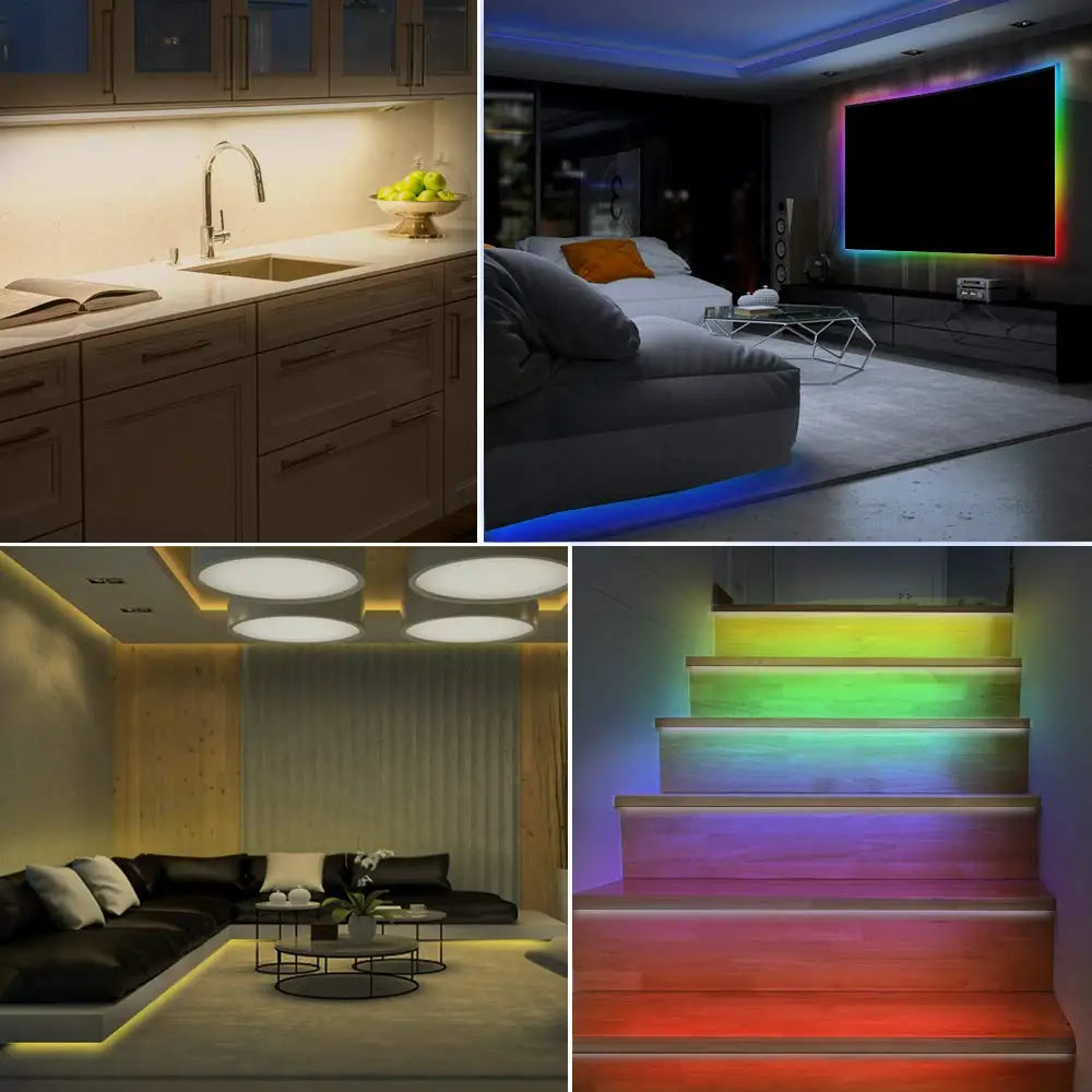 5V 5050 RGB LED Strip Light Battery Power 3 17 24 KEY Remote Control Kit Waterproof Ribbon Tape Stable Led Strips Home Decor