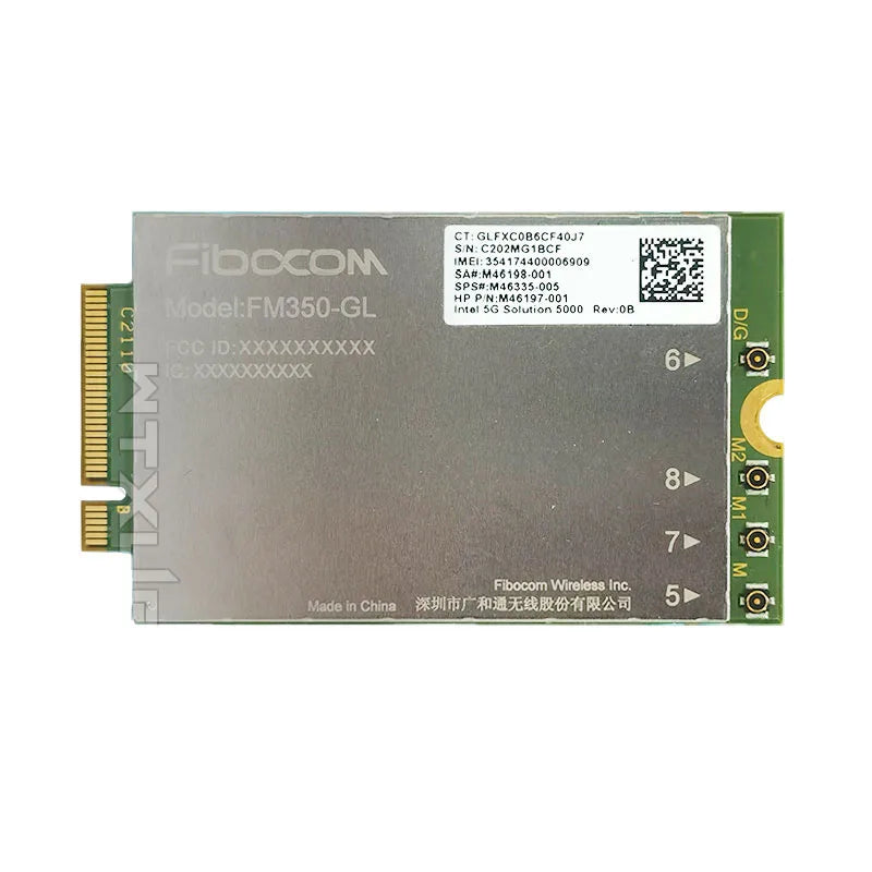 Fibocom FM350-GL-16 LTE Cat16 Module | PCIe WWAN Card with eSIM & GNSS for HP Laptops