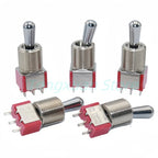 1pc SH 12mm T8013-Z1 ON-OFF-ON SPDT DPDT 3/6PinS 2/3Position Maintained Toggle Switch Large Short Handle 3A 250VAC/5A 125VAC