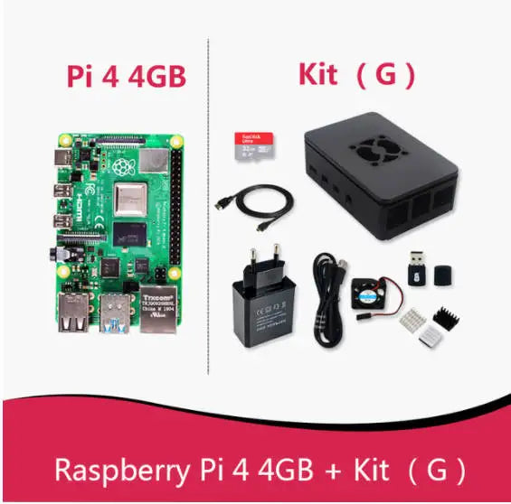 Official Original Raspberry Pi 4 Model B Dev Board Kit RAM 2G 4G 8G 4 Core CPU 1.5Ghz 3 Speeder Than Pi 3B+