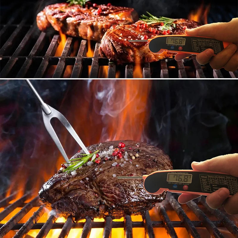 Digital Kitchen Meat Thermometer For Food Water Milk Foldable Cooking Food Probe BBQ Thermometer Oven Thermometer Kitchen Tools
