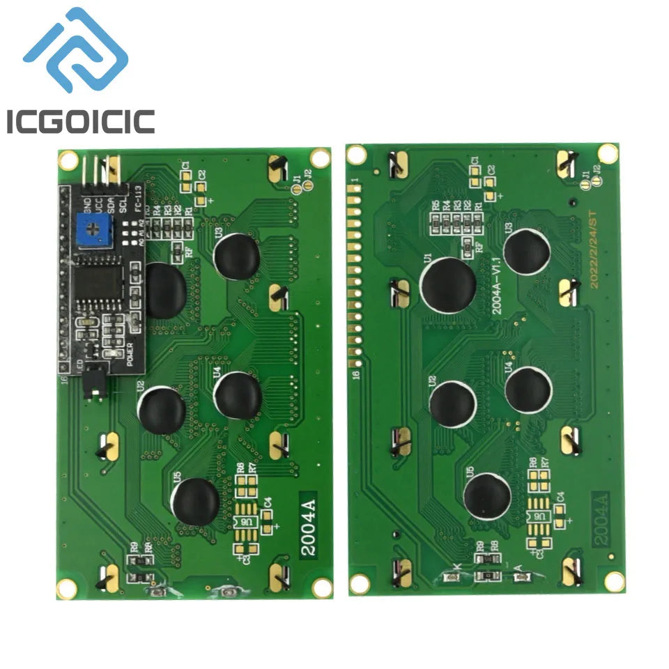 LCD2004+I2C 2004 20x4 2004A Blue/Green Screen HD44780 Character LCD /w IIC/I2C Serial Interface Adapter Module For Arduino