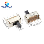 10PCS SS12D07 Mini Vertical Slide Switch 1P2T 3 Pin Toggle Switch SMD PCB DPDT Vertical Switch High Quality
