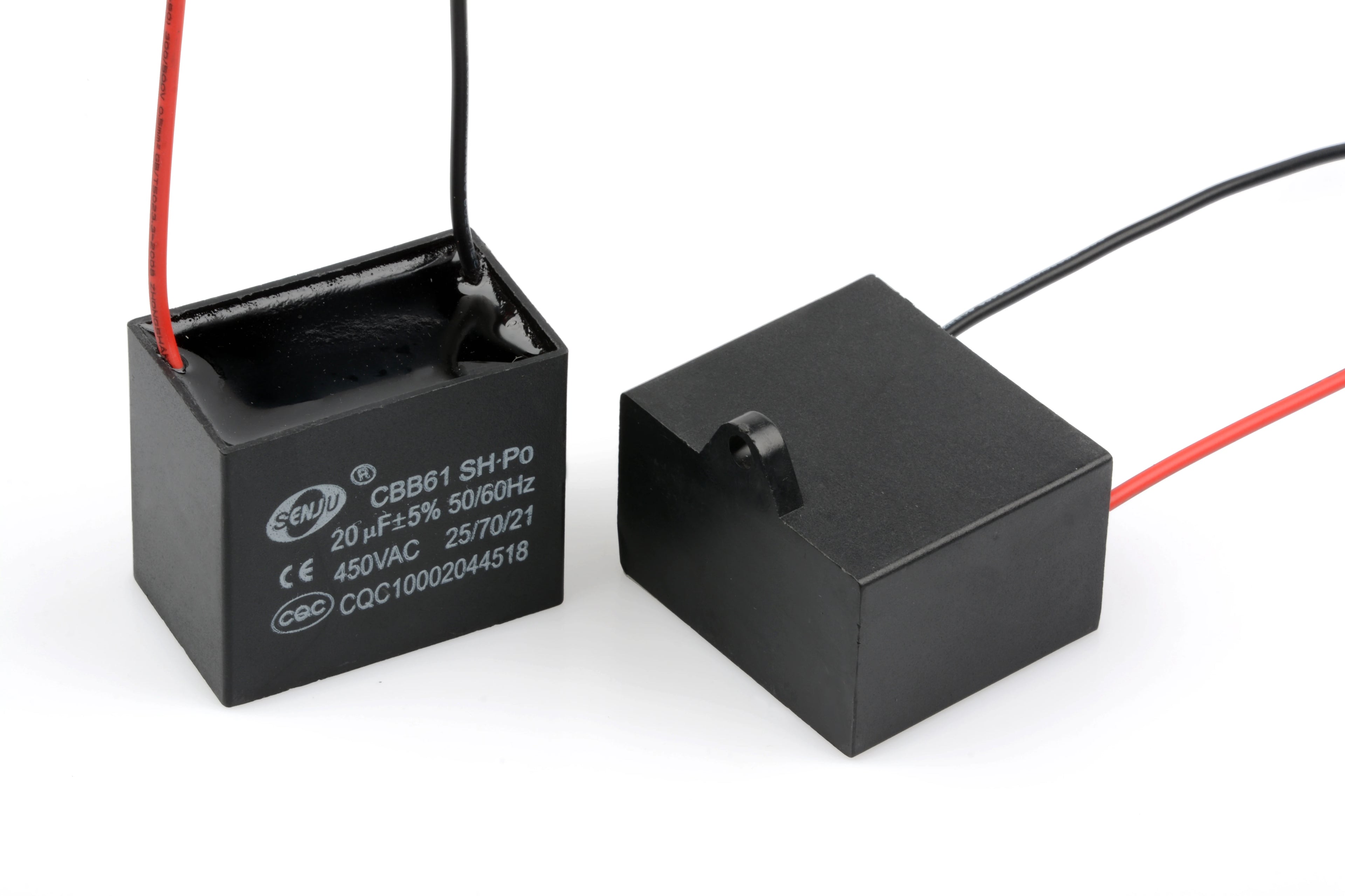 CBB61 Motor Start Capacitor 450V AC Fan Condenser1/1.2/1.5/1.8/2/2.5/3/4/5/6/8/10UF