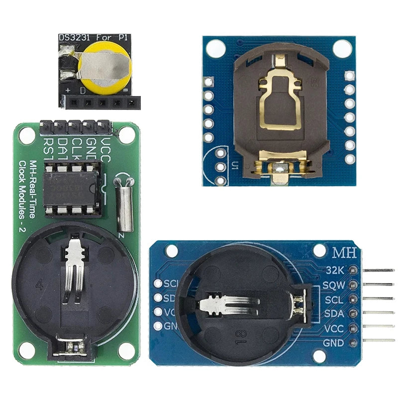 YANXD DS3231 IIC Module DS1302 Precision Clock Module DS1307 Memory Module Mini Real Time 3.3V/5V For Raspberry Pi