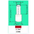 400-2120PCS Box,VE Tubular Crimp Terminals,Wire Insulated Terminator,Block Cord End Connector,Electrical Tube Terminal