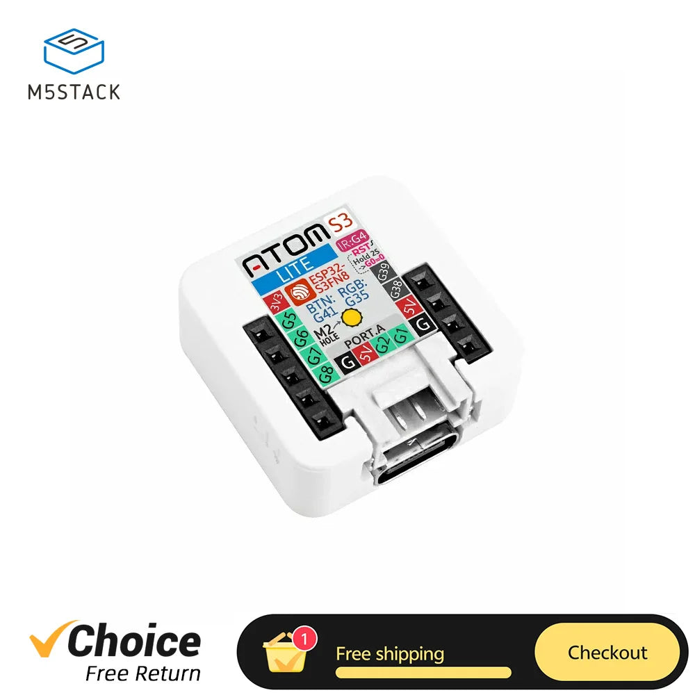 M5Stack AtomS3 Lite Atom Series ESP32-S3FN8 Programmable Controller 8M Memory Wi-Fi Development Kit For IoT Node