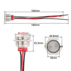 1 pc 22mm19mm16mm Waterproof Metal Push Button Switches With 4 Wires 165mm 1NO Red Green Blue 12-24V High Momentary latching