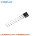 20pcs/1pc A3144E Hall Sensor Unipolar Electronic Magnetic Induction Switch Module 49E A3144/OH3144/Y3144 Hall Effect Sensor