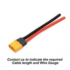 XT60H Female Male to Single Ended Battery Connector Adapter 12AWG Silicone Cable Converter Battery Custom Cable Assembly XT60