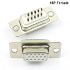 5pcs HD D-SUB 15 26 44 50 62 Pin Male Female Solder Type Connector Mount Serial Port Adapter 3 Rows DB15 DB26 DB44 DB50 DB62