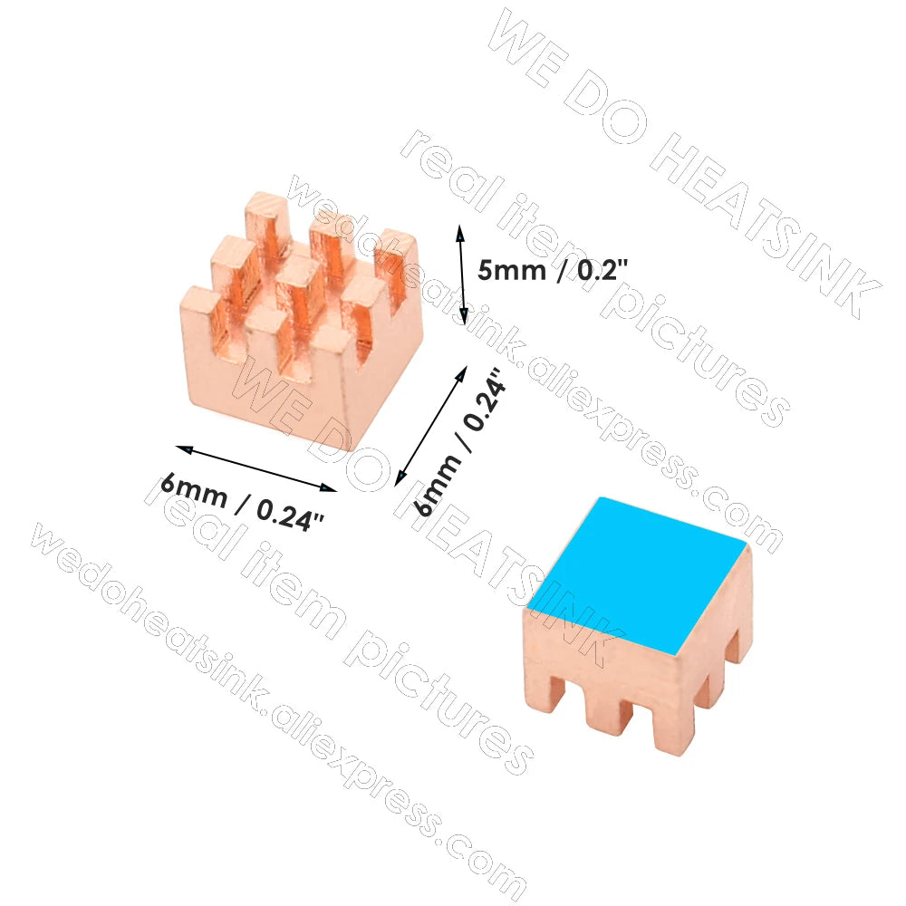 WE DO HEATSINK Small Tiny Useful Pure Copper Heat Sink Without or With Thermal Pad For Raspberry Pi Banana Pi IC Chipset Package