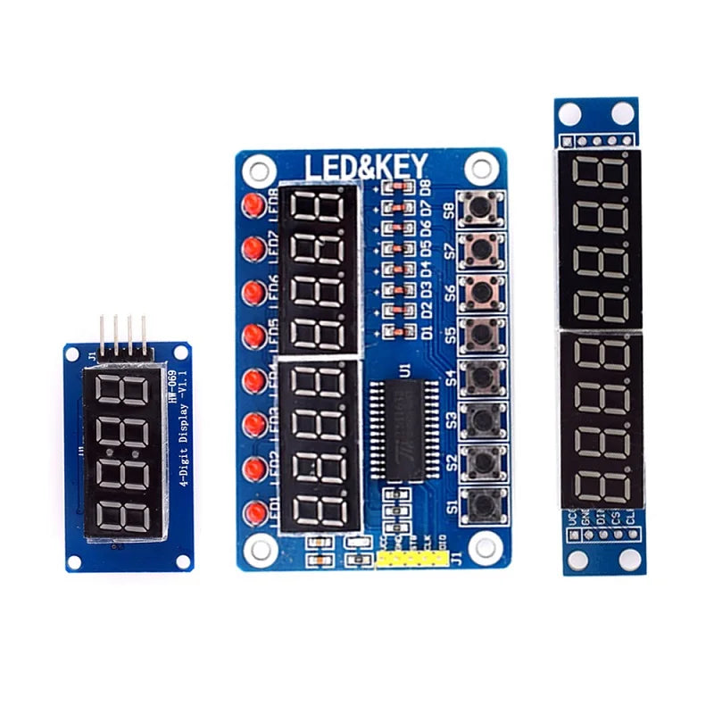 TM1637 4 Bits/TM1638/MAX7219 8 Bit Digital LED Display Module 7 Segment 0.36Inch Clock RED Anode Tube Four Serial Driver