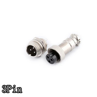 1set GX12 2/3/4/5/6/7 Pin Male + Female 12mm Circular Aviation Socket Plug Wire Panel Connector with Plastic Cap Lid