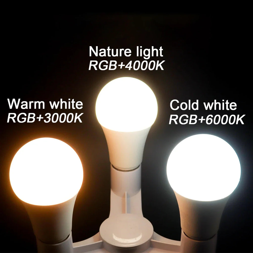 1-10PCS Smart RGBW LED Bulb Spotlight E27 E14 B22 GU10 6W 10W with Infrared Remote Control Suitable for Colorful Home Lighting
