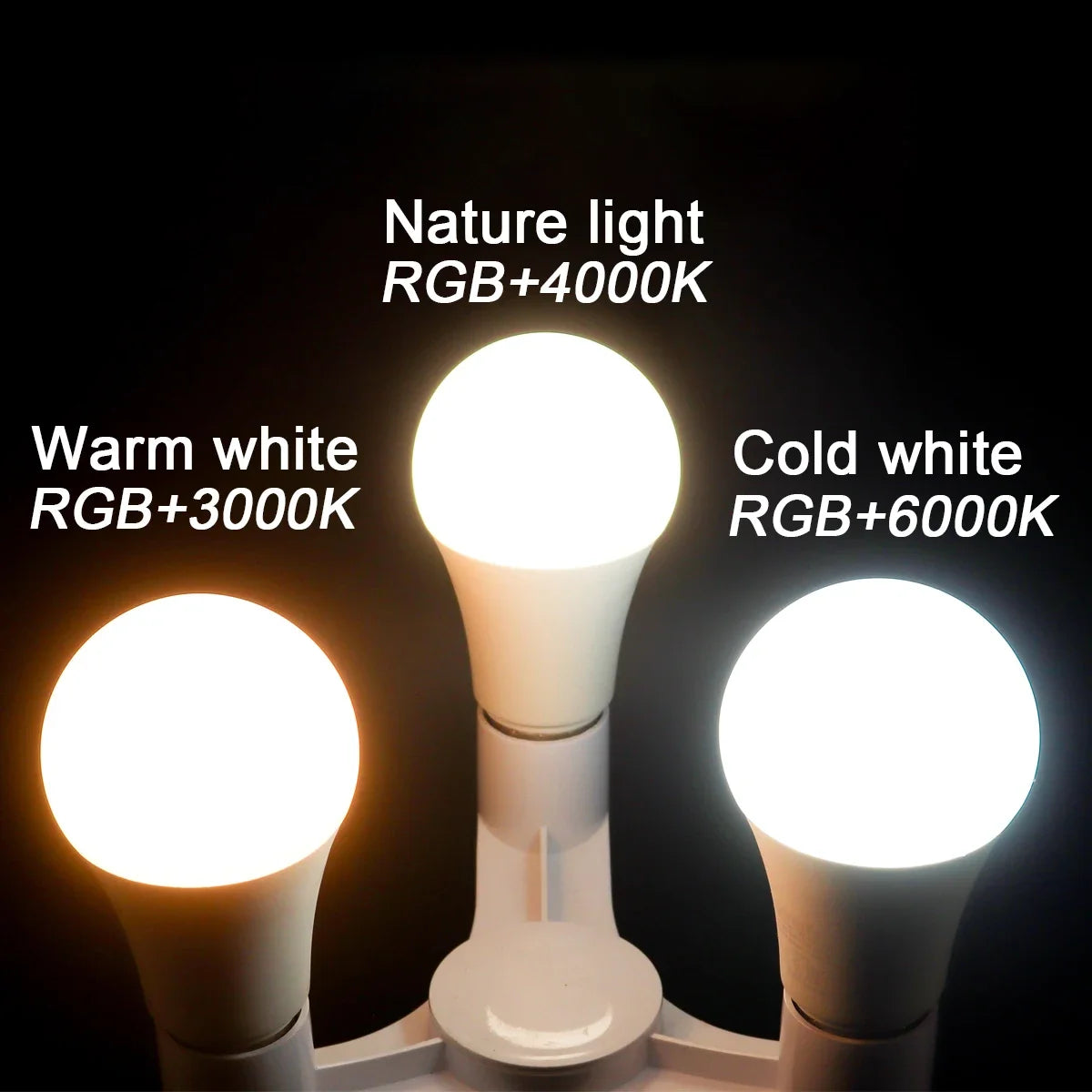 1-10PCS Smart RGBW LED Bulb Spotlight E27 E14 B22 GU10 6W 10W with Infrared Remote Control Suitable for Colorful Home Lighting