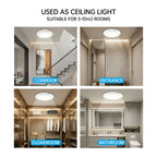 Smart PIR Motion Sensor Ceiling Lamp USB Rechargeable Magnetic Dimmable 3000K-6000K Wireless Remote Wall Light for Corridor
