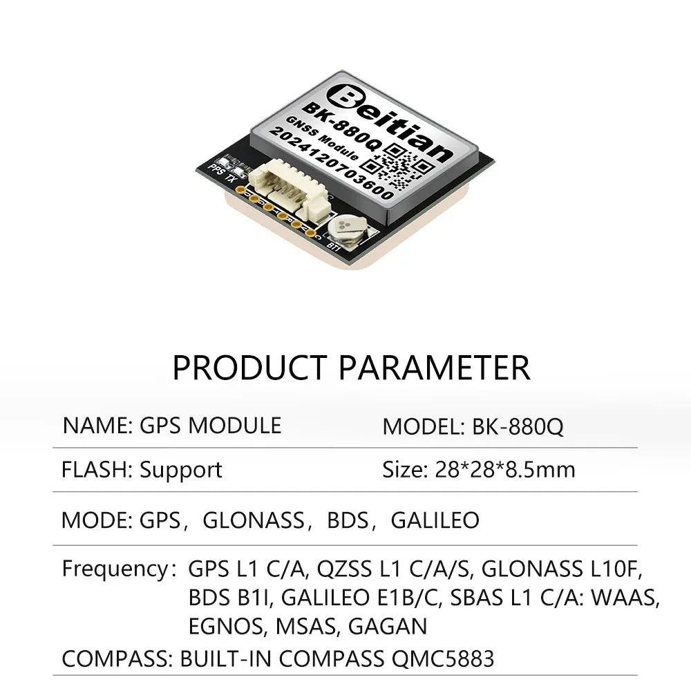 Beitian GPS Module with Compass M8 M9 M10 Ceramic Antenna on-board flight controller FPV GNSS GPS Receiver Antenna Module Ublox