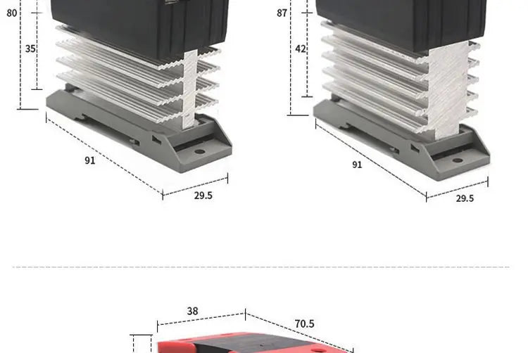 LCTC Solid State Relay 10A25A40A60A80A100A120A DIN Installation DC to AC AC to AC DC to DC Single-phase SSR With Radiator