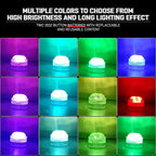 Wireless Adhesive LED Car Interior Ambient Light Remote Control Decor Auto Roof Foot Atmosphere Lamp Bicycle Tail Light