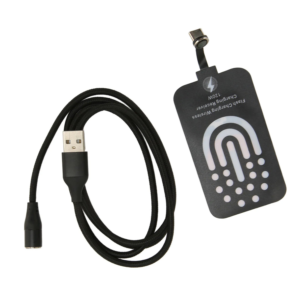 Wireless Charging Adapter Wireless Charging Receiver Adapter Safe 5W Fast Charging Thin 120W Magnetic Type C for Cell Phones