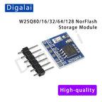 100%New original 2PCS W25Q32 W25Q64 W25Q128 FLASH storage module SPI interface adapter board BV FV