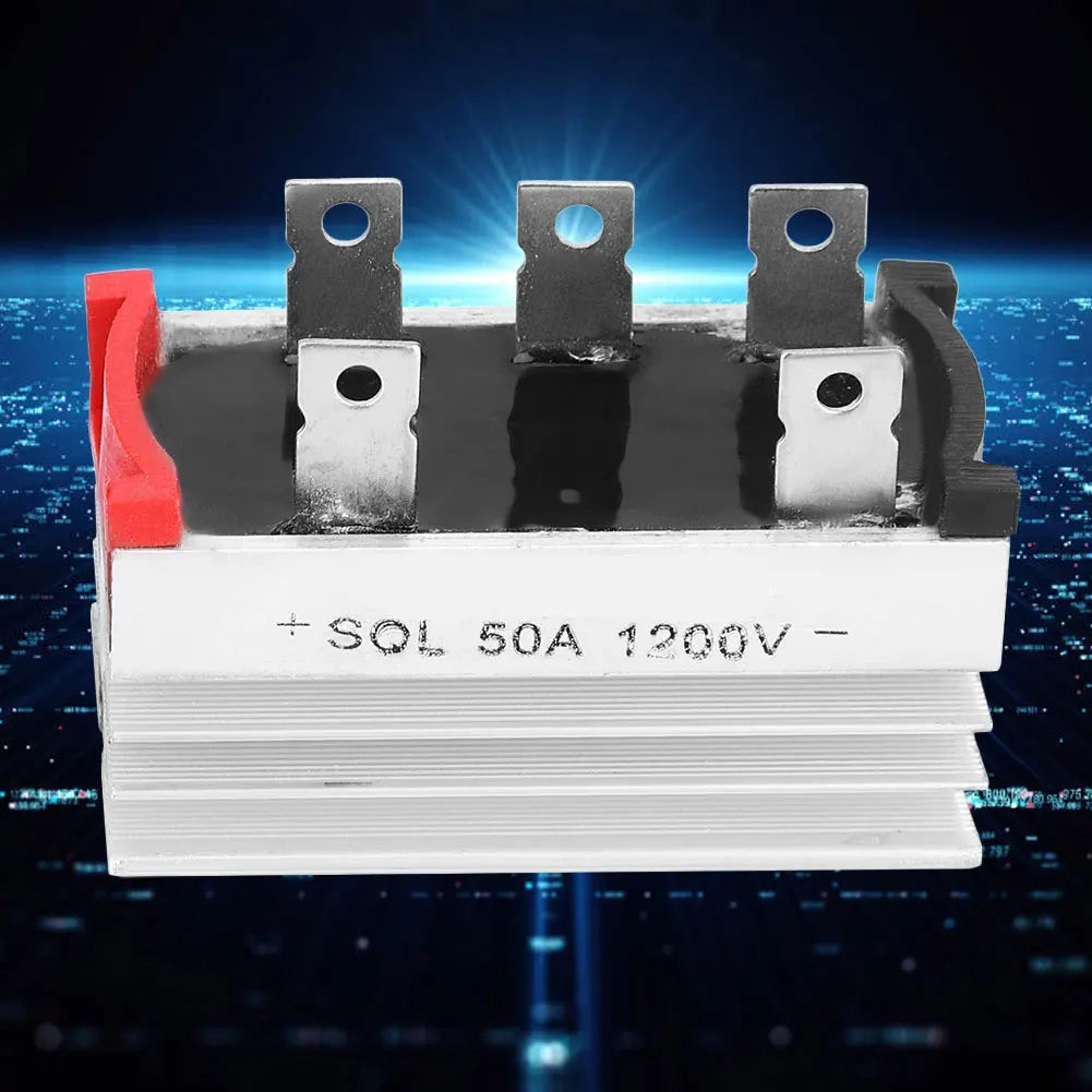 2pcs Bridges Rectifier Metal 3 Phase Full Bridges Diode Dc To Ac-Power Rectifier For Industrialised Remote Control Systems Power