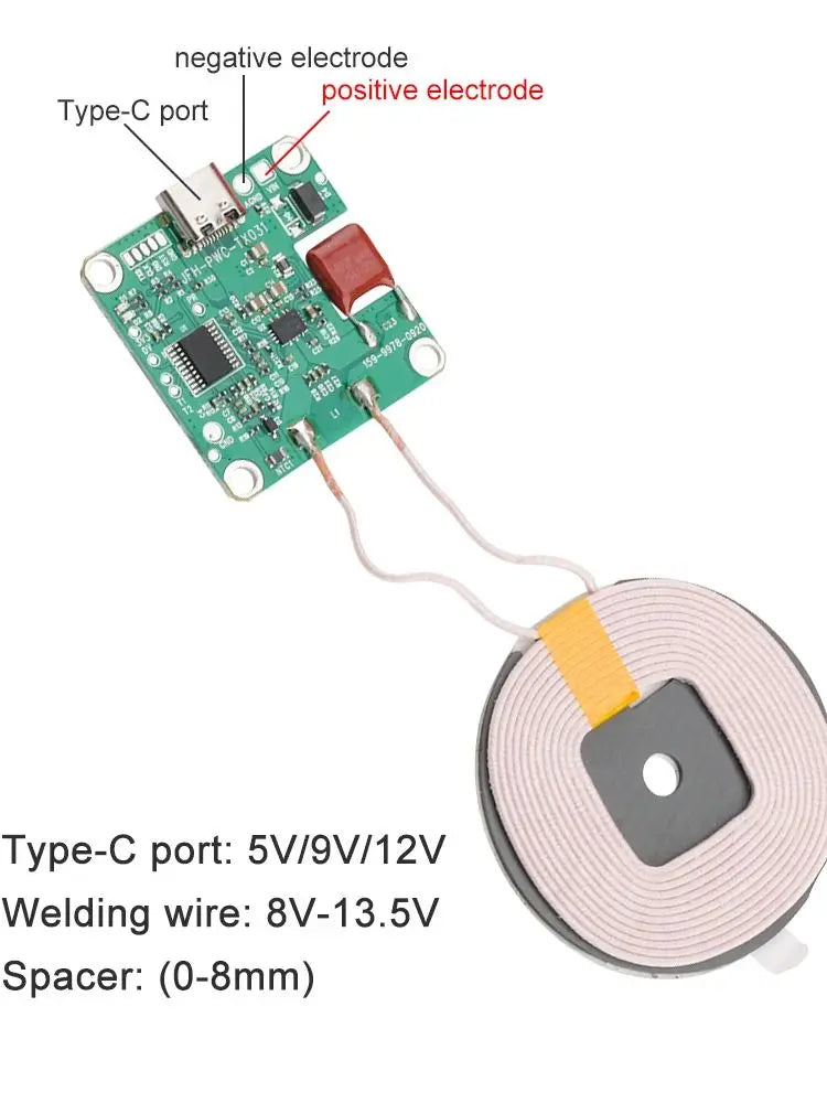 TYPE-C 20W High Power Fast Charging Wireless Charger Transmitter Module Partition 0-10MM