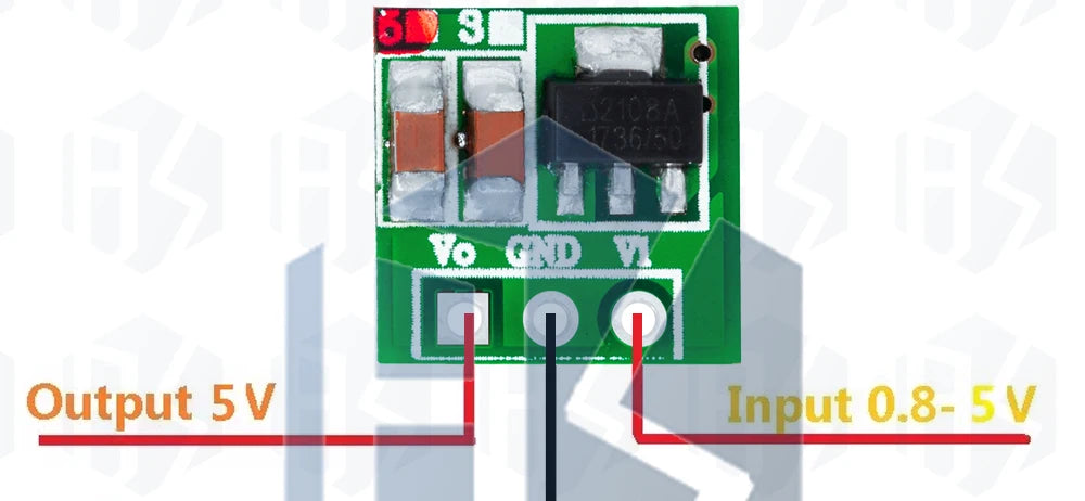 1~10PCS Efficiency 0.9-5V to 5V DC-DC Step-Up Power Module Voltage Boost Converter Board-Ideal for 1.5V-4.2V Inputs to 5V Output