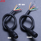 JCD M6 M8 2/3/4/5/6Pin Core 6mm Male Female Julet Electric Ebike Butt Plug Connector Cable Signal Sensor Waterproof Scooter Wire