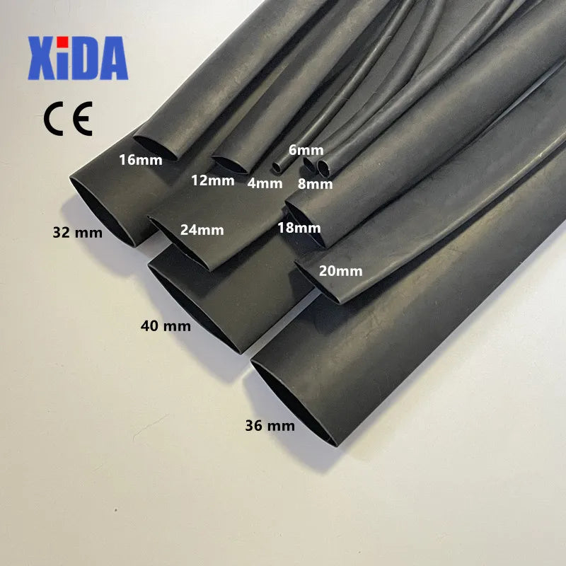 1Meter/Lot 4:1 Ratio Heat Shrink Tube With Glue Dual Wall Adhesive Tubing Heat Shrinkable Tubing Sleeve Wrap Wire Cable Kit Kits